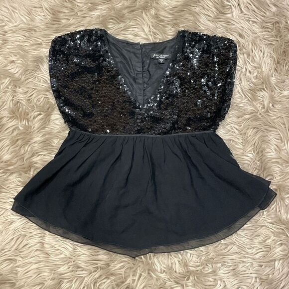 Vintage Betsey Johnson silk and sequins blouse size 2 - Picture 1 of 6